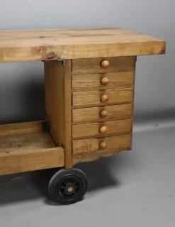 Best Pamono Wooden Workbench on Castors