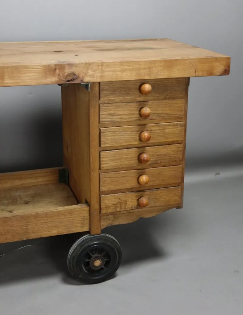 Best Pamono Wooden Workbench on Castors