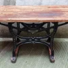 Pamono Workbench in Oak with Iron Base> Worktables & Workbenches