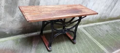Pamono Workbench in Oak with Iron Base> Worktables & Workbenches