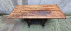 Pamono Workbench in Oak with Iron Base><noscript><img width=