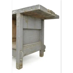 Online Pamono Workbench in Weathered Solid Wood