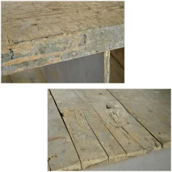 Online Pamono Workbench in Weathered Solid Wood