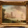 New Pamono Workshop of Charles François Grenier De Lacroix / de Marseille, Coastal View, 18th Century, Oil on Canvas, Framed