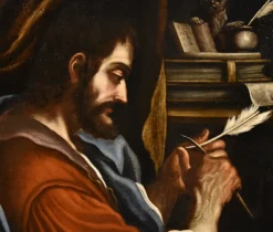 Pamono Workshop of Giovanni Francesco Barbieri / Detto Il Guercino, Saint Mark the Evangelist, 1680, Oil on Canvas><noscript><img width=