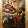 Pamono Workshop of Ippolito Scarsella / Lo Scarsellino, Madonna and Child with Saint James, 1590, Oil on Board> Old Masters|Classical