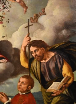 Pamono Workshop of Ippolito Scarsella / Lo Scarsellino, Madonna and Child with Saint James, 1590, Oil on Board><noscript><img width=