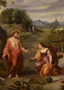 Pamono Workshop of Jan Brueghel the Younger, Noli Me Tangere, 1650, Oil on Canvas