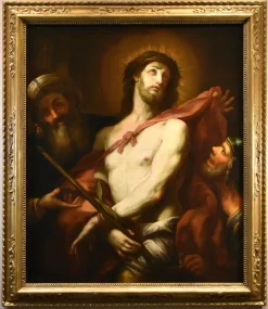 Pamono Workshop of Valerio Castello, Ecce Homo, 1650, Oil on Canvas, Framed