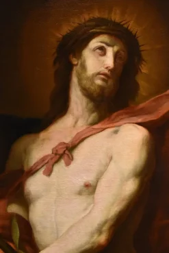 Pamono Workshop of Valerio Castello, Ecce Homo, 1650, Oil on Canvas, Framed
