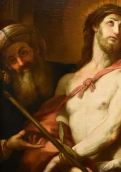 Pamono Workshop of Valerio Castello, Ecce Homo, 1650, Oil on Canvas, Framed