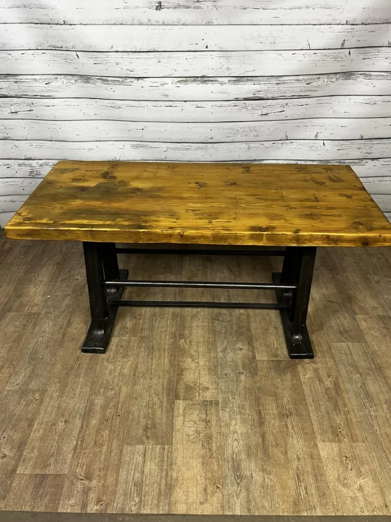 Discount Pamono Worktable with Cast Iron Legs