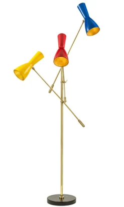 Pamono Wormhole Floor Lamp by Simone Calcinai for Brass Brothers> Floor Lamps