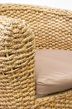 Pamono Woven Banana Garden Sofa and Armchairs, 1980s, Set of 3><noscript><img width=