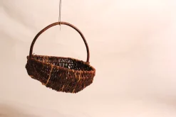 Outlet Pamono Woven Wicker Farm Basket, 1900s