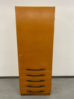 Pamono Writing Desk with Cabinet by Mojmír Požár for Up Závody Bučovice, 1960s, Set of 2><noscript><img width=