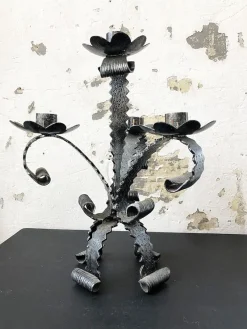 Pamono Wrought Iron Candleholder, 1950s> Candleholders
