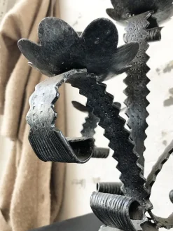 Pamono Wrought Iron Candleholder, 1950s><noscript><img width=