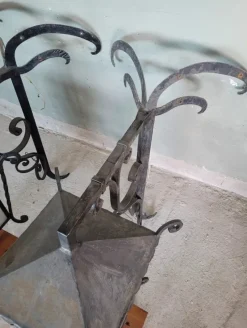 New Pamono Wrought Iron Corner Lanterns, Set of 2