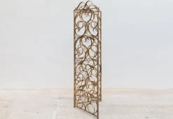 Hot Pamono Wrought Iron Decorative Gilt Folding Screen, Italy, 1950s