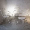 Pamono Wrought Iron Garden Chairs, 1950s, Set of 4> Garden Seating