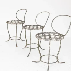 Pamono Wrought Iron Garden Chairs, Italy, 1950s, Set of 6> Garden Seating