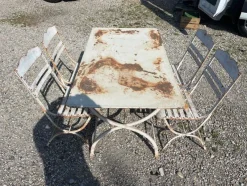 Pamono Wrought Iron Garden Furniture, 1900> Garden Tables