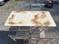 Pamono Wrought Iron Garden Furniture, 1900><noscript><img width=