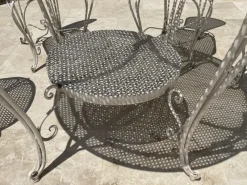 Pamono Wrought Iron Garden Seating, Set of 9><noscript><img width=