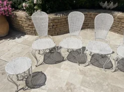 Pamono Wrought Iron Garden Seating, Set of 9><noscript><img width=