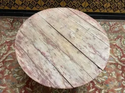 Pamono Wrought Iron Garden Table with Round Top><noscript><img width=