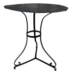 Pamono Wrought Iron Pedestal Table, France> Garden Tables