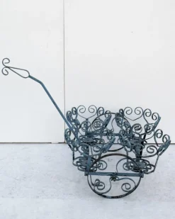 Best Pamono Wrought Iron Planter Carriage, 1960s, Set of 2