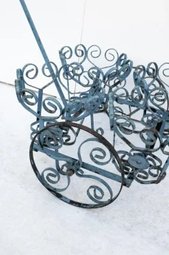 Best Pamono Wrought Iron Planter Carriage, 1960s, Set of 2