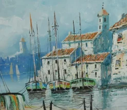 Online Pamono Xavier Miranda, Marine Composition, 1970s, Artwork on Paper, Framed