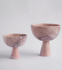 Pamono XL Pink Marble Pedestal Bowl from Kiwano Concept><noscript><img width=