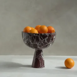 Pamono XL Rosso Levanto Marble Pedestal Bowl from Kiwano Concept><noscript><img width=