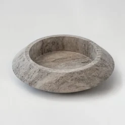 Pamono XL Silver Travertine Eclipse Bowl from Kiwano Concept> Tabletop|Bowls