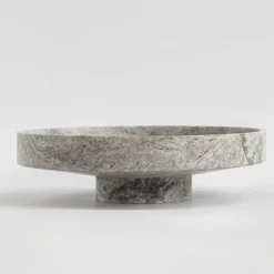 Discount Pamono XL Silver Travertine Narrow Bowl from Kiwano Concept