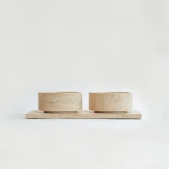Pamono XL Travertine Limited Edition Pet Bowl from Kiwano Concept