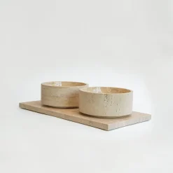 Pamono XL Travertine Limited Edition Pet Bowl from Kiwano Concept