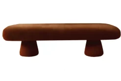 Pamono Éxtasis Bench Brown in Velvet from Moanne> Seating|Benches