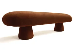 Pamono Éxtasis Bench Brown in Velvet from Moanne><noscript><img width=