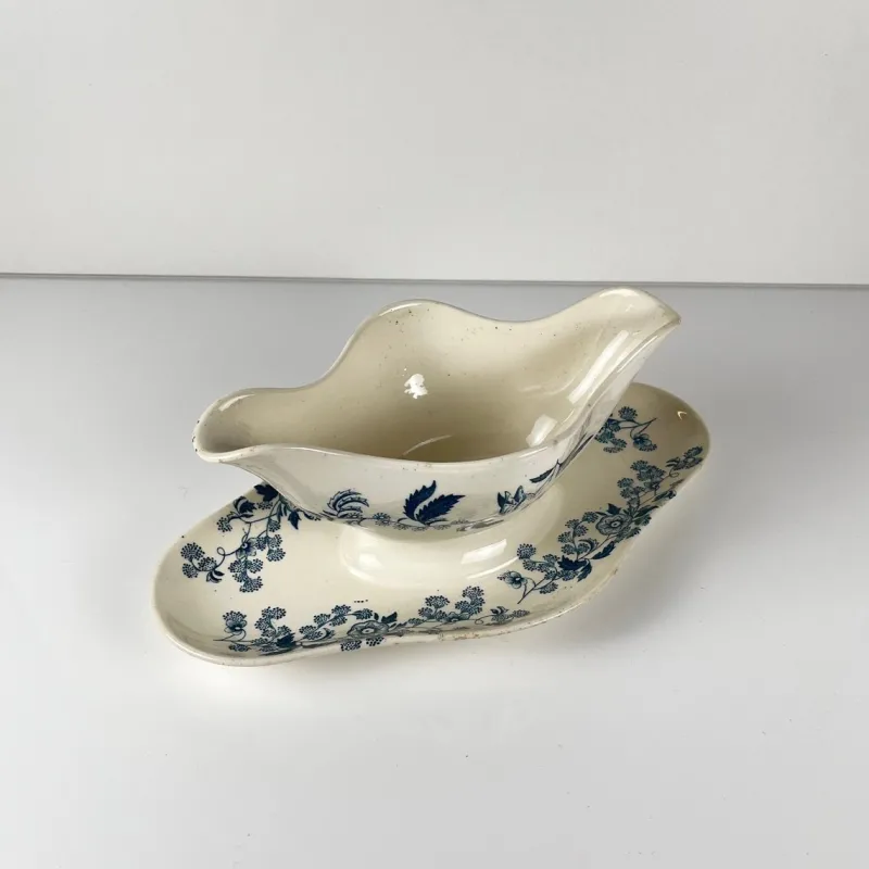 Pamono Ycho Sauceboat from Longwy, Late 19th Century> Dinnerware Accessories