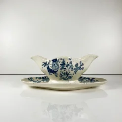 Pamono Ycho Sauceboat from Longwy, Late 19th Century><noscript><img width=