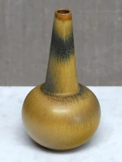 Sale Pamono Yellow and Black Hare-Fur Glazed Stoneware Vase by Wendelin Stahl, Germany, 1960s
