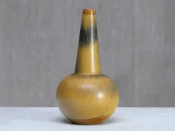 Sale Pamono Yellow and Black Hare-Fur Glazed Stoneware Vase by Wendelin Stahl, Germany, 1960s