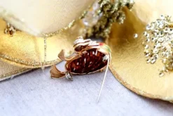 New Pamono Yellow and White Gold Brooch with Diamonds