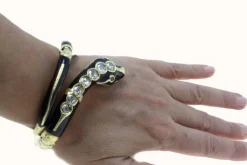 Pamono Yellow Gold and Ruby Bracelet with Diamonds><noscript><img width=