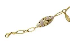 Pamono Yellow Gold Bracelet with Amethyst Stones